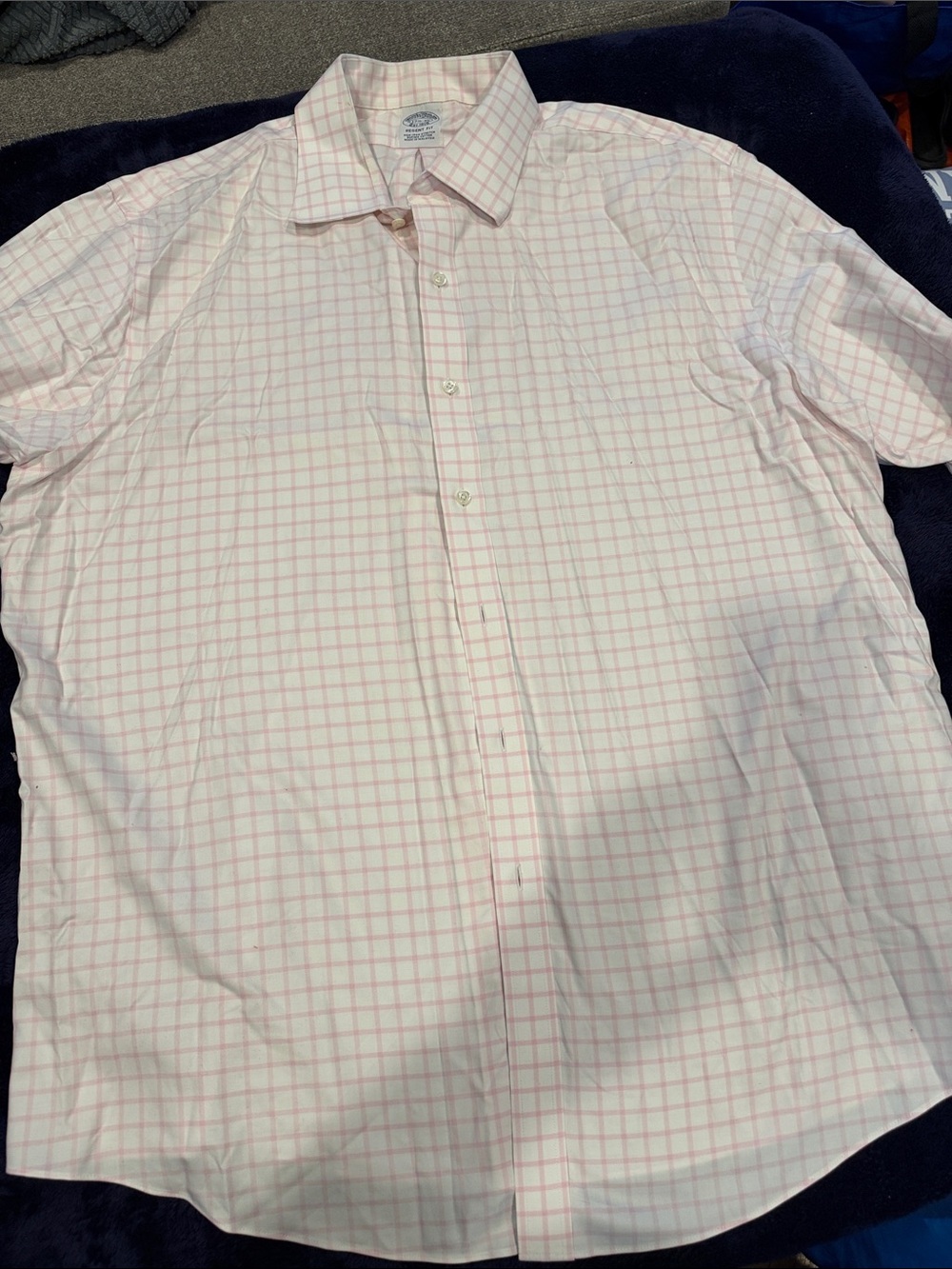 Brooks Brothers Pink Windowpane Dress Shirt